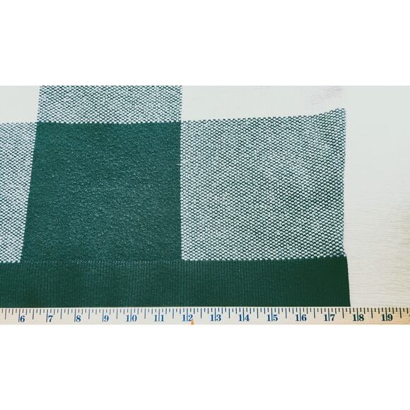 SWEATER-TAHARI-Forest Green-Plaid Square-Different Knits-Long Sleeves-Size Large - Picture 10 of 12
